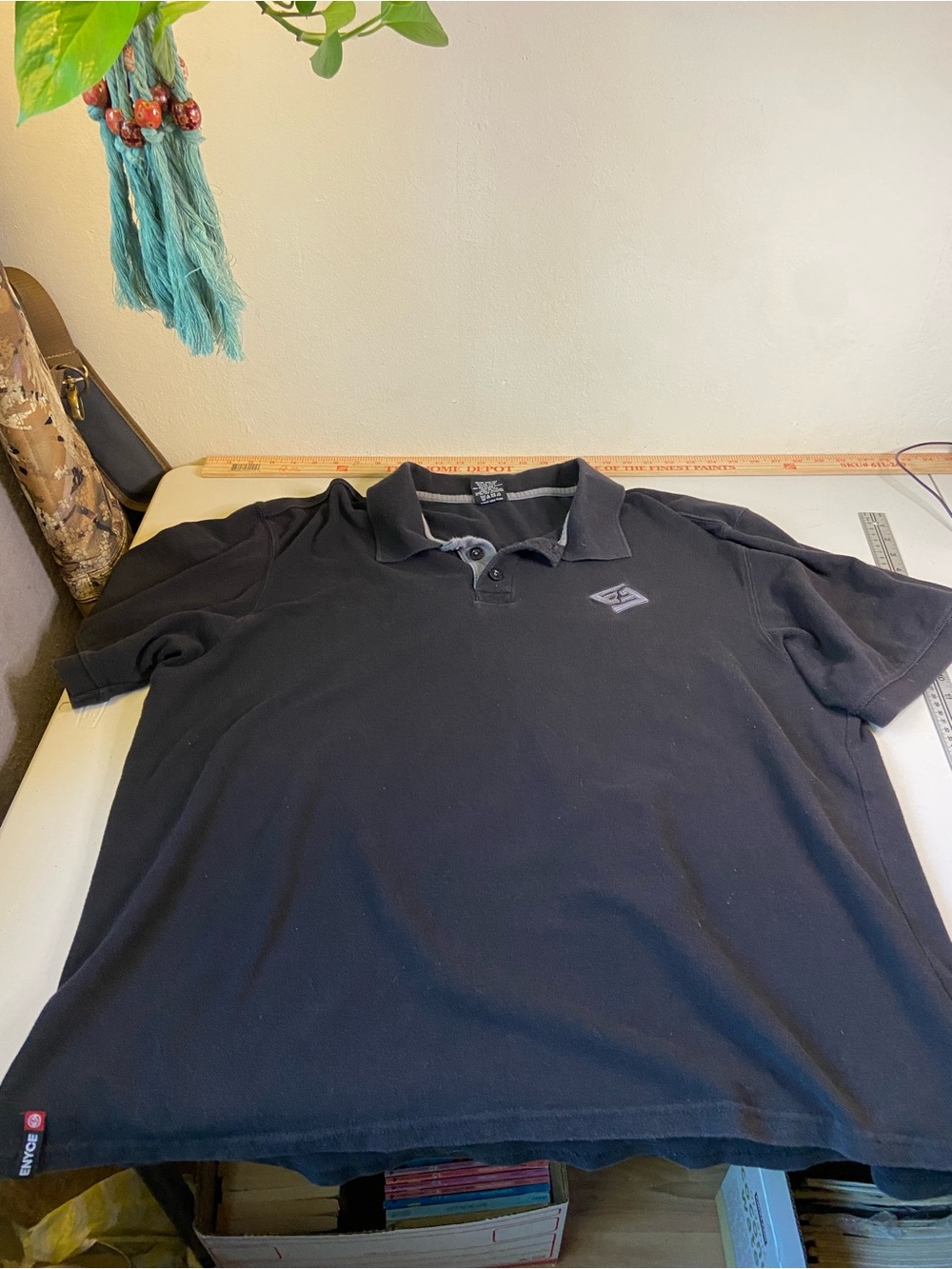Enyce Men's Black Polo with Chest Emblem